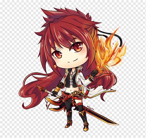 Elsword El Lady Elesis Chibi Chibi Juego Cg Ilustraciones Chibi