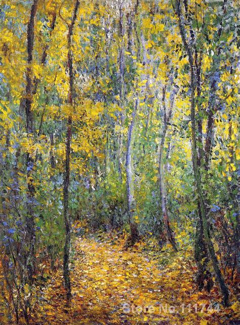 Canvas Art Wood Lane Handmade Claude Monet Oil Painting Replicas Modern