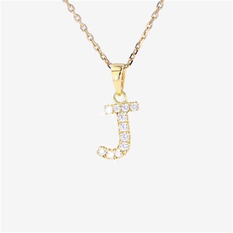 Ct Gold Vermeil On Silver J Initial Necklace Warren James