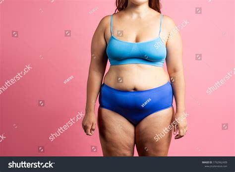 Plus Size Model Blue Lingerie Fat Stock Photo 1792962409 Shutterstock