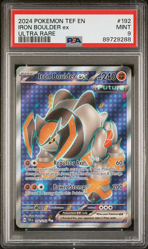 2024 Pokemon Tef En Temporal Forces 192 Iron Boulder Ex PSA 9 GameStop