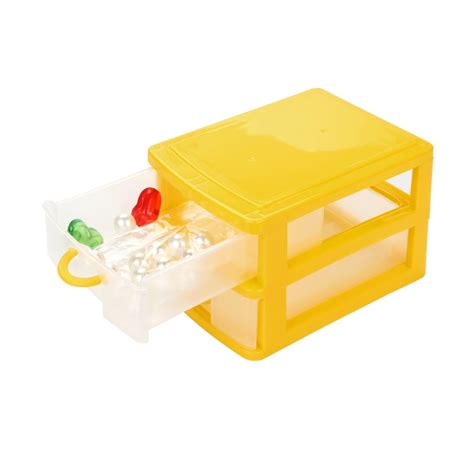 Yeetdub Clearance Sale Yellow Three Layers Durable Plastic Mini Desktop