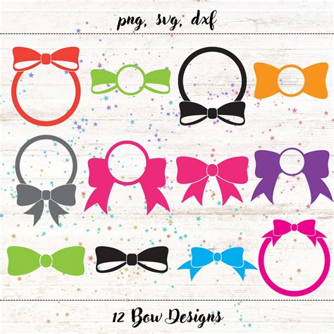 Bow Tie Svg Bundle Bow Tie Cut File Cheer Bow Svg Bow Etsy