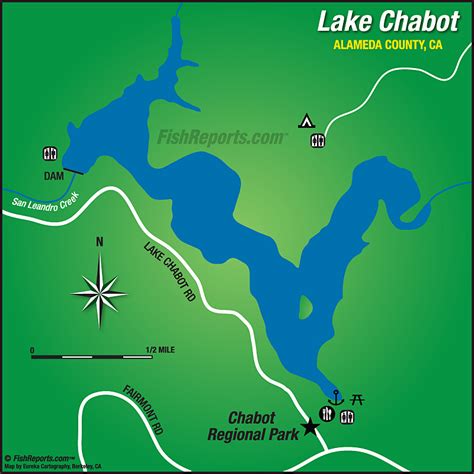 Lake Chabot Fishing Map | Hiking In Map