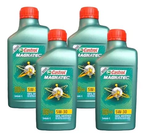 Kit 4 Óleo Motores Castrol Magnatec 5w30 Api Sp 100 Sintéti Frete grátis