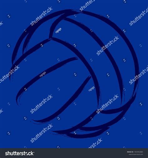 Stylized Illustration Hand Drawing Of A Volleyball Background Sport