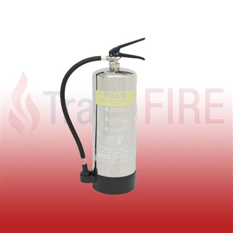 FireChief Elite 6 Litre Stainless Steel Foam Extinguisher 100 1318