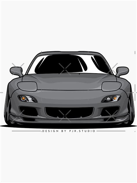 Black Rx7 Fd3s Sticker For Sale By Pjrstudio Redbubble