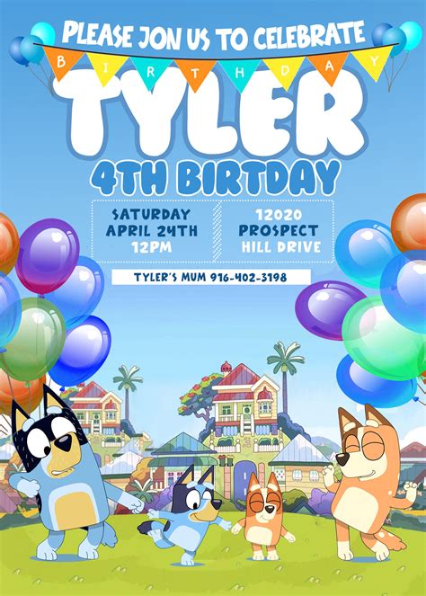 bluey birthday invitations zazzle 13