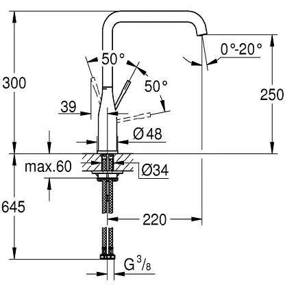 Grohe Essence Mixer Tap Warm Sunset Kitchen Mixer Taps