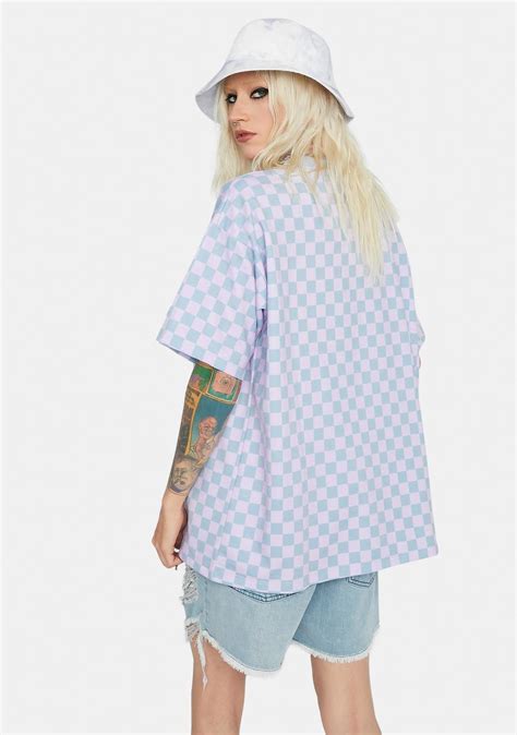 Ngorder Blue Checkerboard Tee Dolls Kill