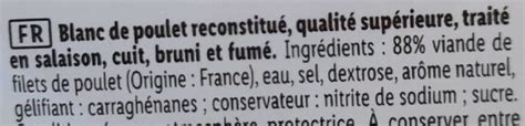 Blanc de poulet fumé Saint Alby 160 g