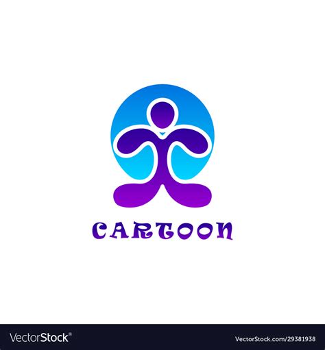 Cartoon logo design template Royalty Free Vector Image