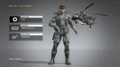 MGS2 Solid Snake Sneaking Suit But It Replaces The Sneaking Suit