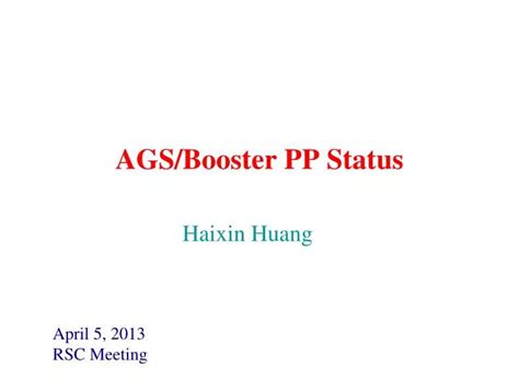 Ppt Agsbooster Pp Status Powerpoint Presentation Free Download Id