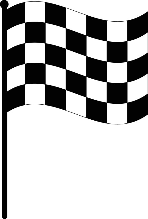 Racing Flag Icon Flag Of Race Checkered Flag For Start And Finish Vector Illustration