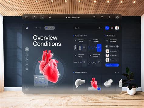 Medizinisch Apple Vision Pro Spatial Healthcare Dashboard Ui Artofit