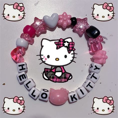 Cute Sanrio Bracelets Kawaii Beaded Bracelets Kandi Egirl Emo Etsy