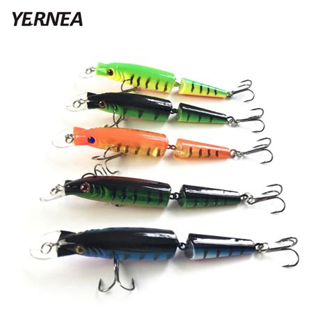 Yernea 5 pçs lote swimbait iscas de pesca crankbait isco duro lento 5