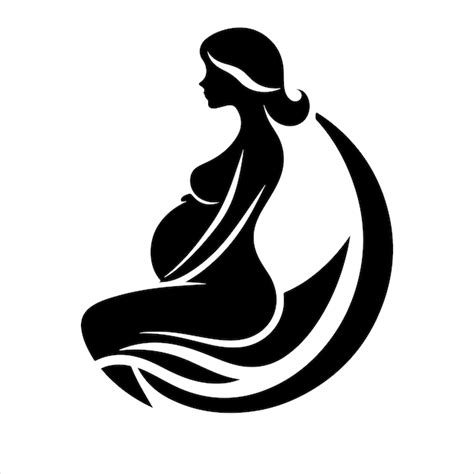 Premium Vector Pregnant Woman Vector Silhouette