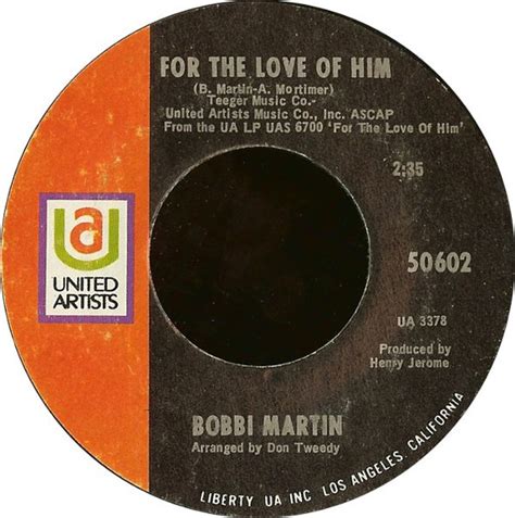 Bobbi Martin For The Love Of Him I Think Of You Releases Discogs