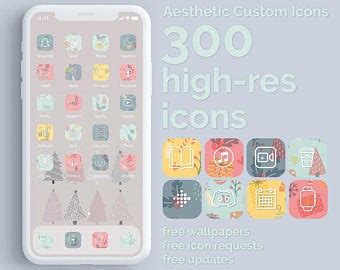 Aesthetic iOS 14 custom icons by AestheticCustomIcons on Etsy | Custom icons, Black and gold ...