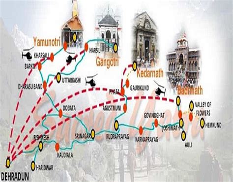 How To Reach Chardham Char Dham Yatra Route Map Route Map Haridwar