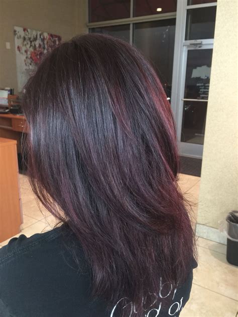 Dark Red Violet Brown Hair Color