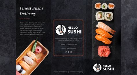 Sushi Menus Designed Well