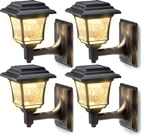 Leidrail Solar Fence Lights 2 Modes Solar Lights Outdoor Garden Cool