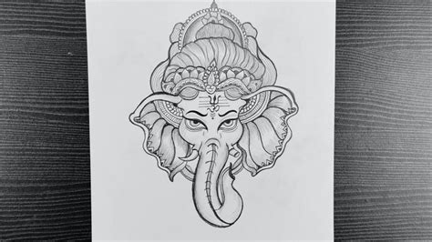 How To Draw Lord Ganesha Drawing // Ganesh Chaturthi Drawing // Ganpati Ji Drawing // Pencil Art ...