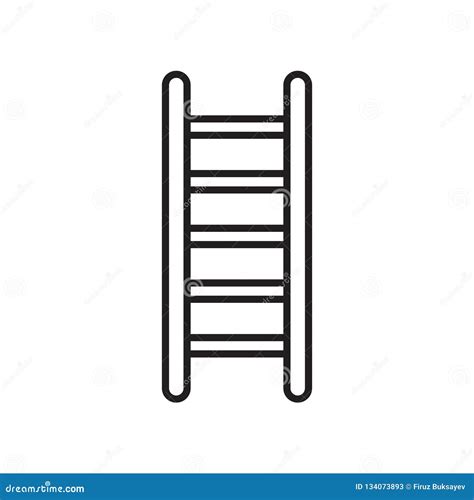 Vector Del Icono De La Escalera Aislado En El Fondo La Muestra De La