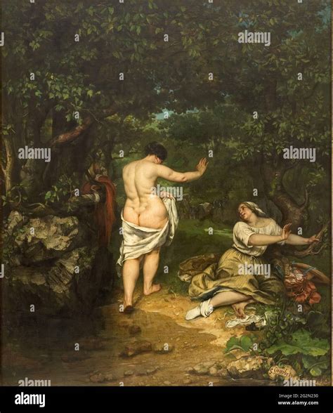 Gustave Courbet The Bathers Stock Photo Alamy