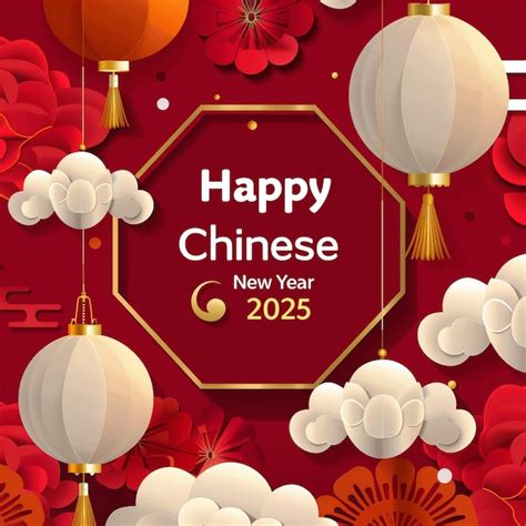 Premium Photo | Happy Chinese New Year 2025 Celebration Background with ...