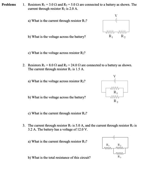 Solved 1 Resistors R1 3 0Ω And R2 5 0Ω Are Connected To A