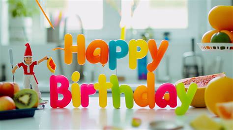 Happy Birthday Colorful Text Birthday Decoration Ideas Cheerful