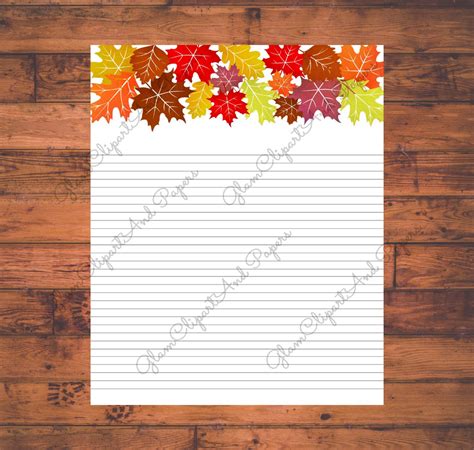 Fall Leaves Stationery Autumn Writing Paper - Etsy