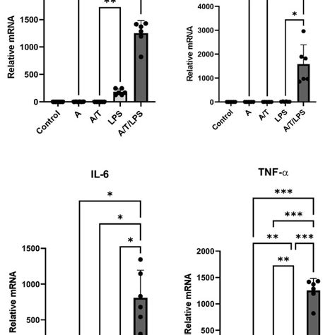 Gene Expression Of Inflammatory Cytokines Mcp 1 Il 1β Il 6 And