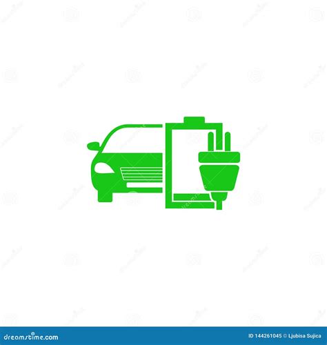 Green Electric Car Charging, Charging Station Icon Stock Vector - Illustration of mains ...