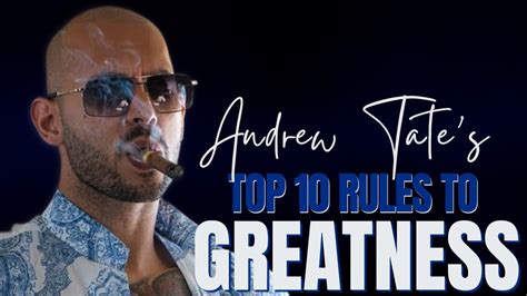 Andrew Tates Top 10 Rules To Greatness Youtube