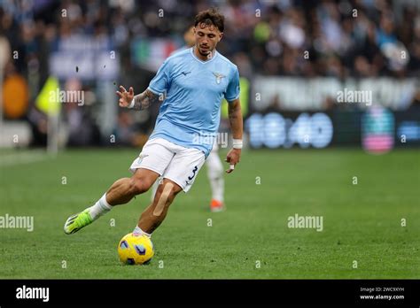 Lazio S Italian Defender Luca Pellegrini Controls The Ball During The