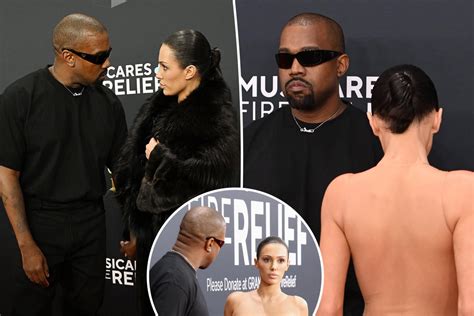 Heres What Kanye West Said To Wife Bianca Censori During Nude Grammys Red Carpet Appearance