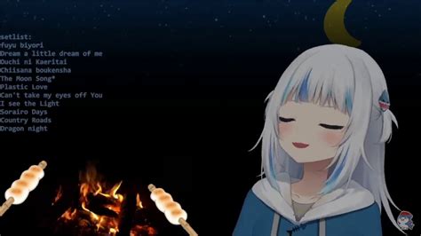 Gawr Gura The Moon Song Campfire Stream Ver2 YouTube