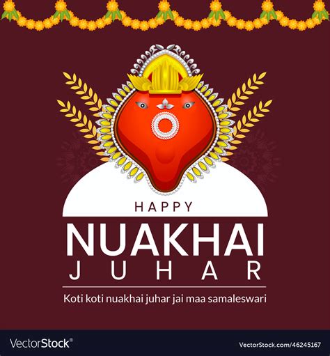 Banner design of happy nuakhai juhar Royalty Free Vector