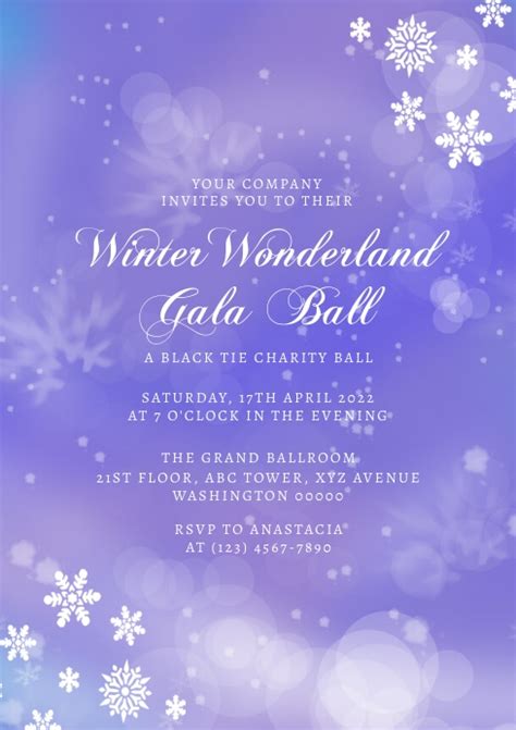 Winter Wonderland Invitation Template | PosterMyWall