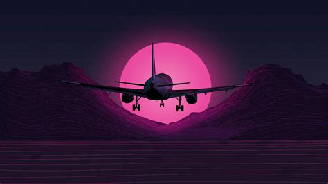 Airplane Digital Art Background 4K 4430h Wallpaper PC Desktop