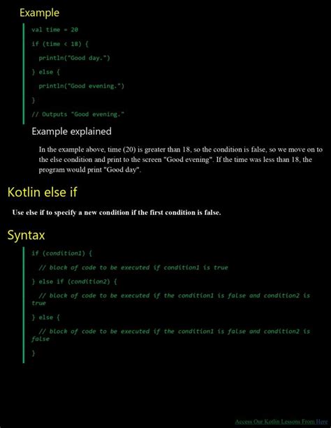 Kotlin Booleans And Kotlin If  Else Lesson 7 Pdf Connect 4 Techs