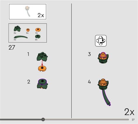 LEGO Instructions for set 10368 Chrysanthemum, Icons - Botanical Collection