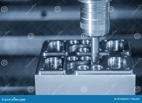 The Cnc Milling Machine Chamfer Cutting Mold Base Part By Chamfer Tool