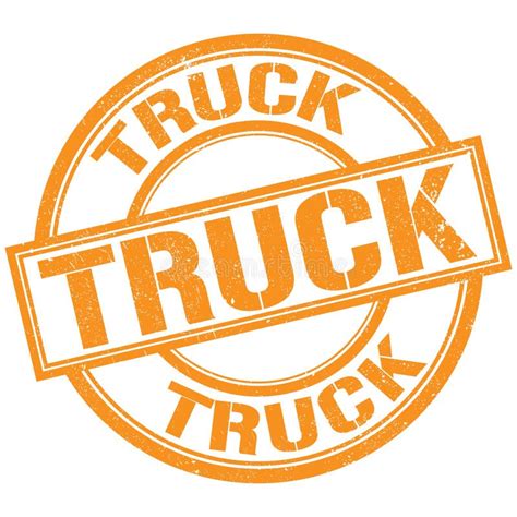 TRUCK Text Written On Orange Stamp Sign Stock Illustration